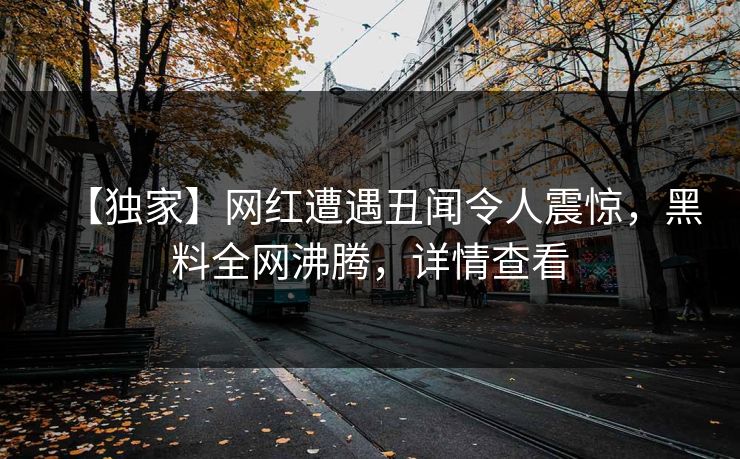 【独家】网红遭遇丑闻令人震惊，黑料全网沸腾，详情查看  第1张